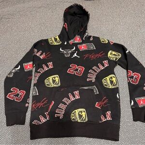 Jordan Black and Red Kids Hoodie